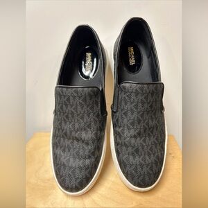 MICHAEL MICHAEL KORS Keaton Logo Slip-On Sneaker Woman’s Size 8.5 Quite Luxury